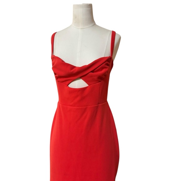 Runaway Womens Solace Mini Dress In Fire Red With Cut Out Size 6 US - Picture 6 of 8